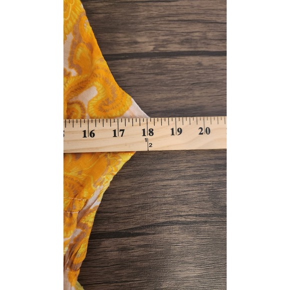 MINKPINK Blaise Sun Dress Golden Paisley Tiered Maxi Dress Lace Up‎ V Neck Large - Picture 7 of 7